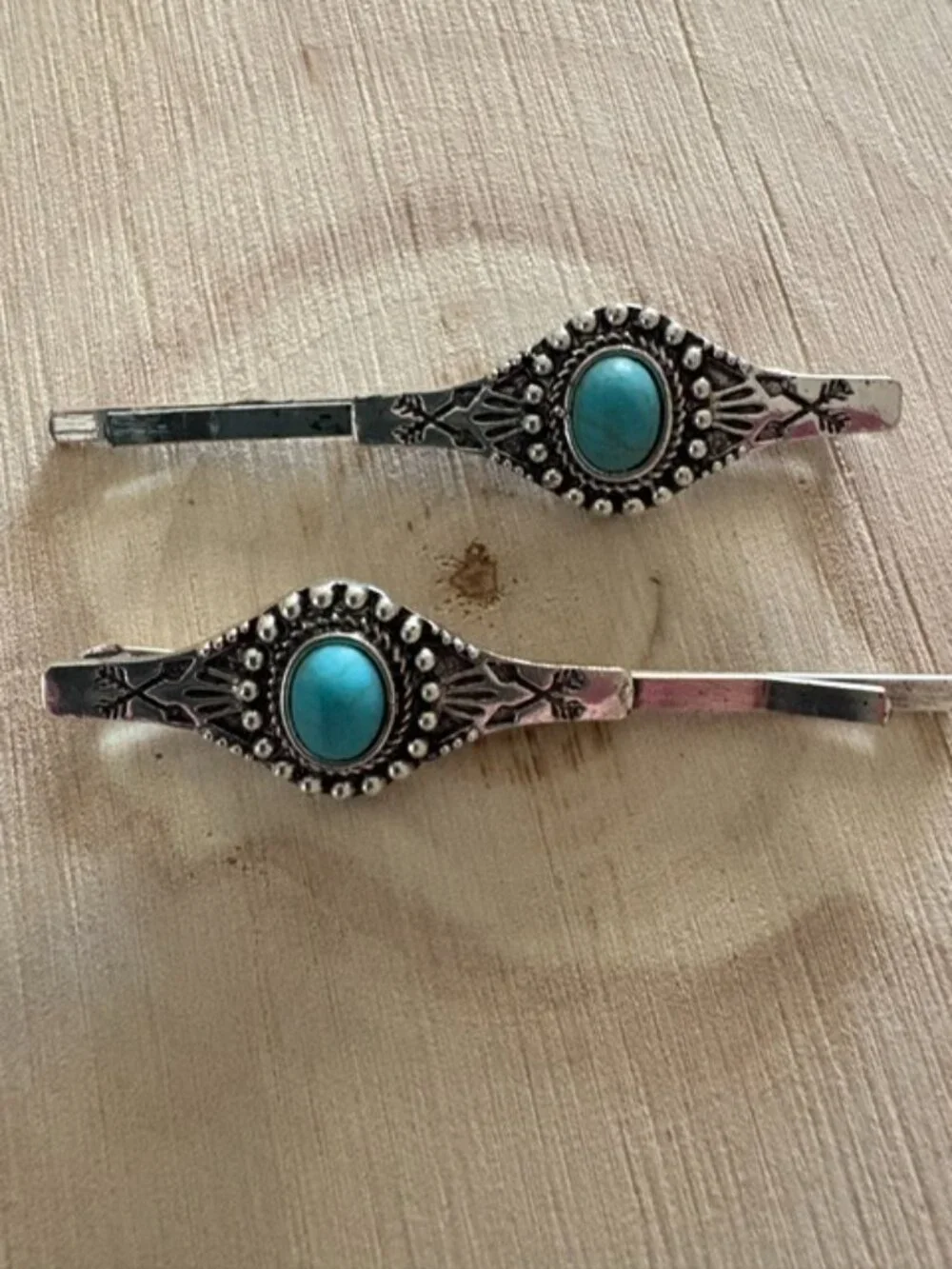 TIPI Western Turquoise Bobby Pin Set of 2 NWT